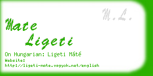 mate ligeti business card
